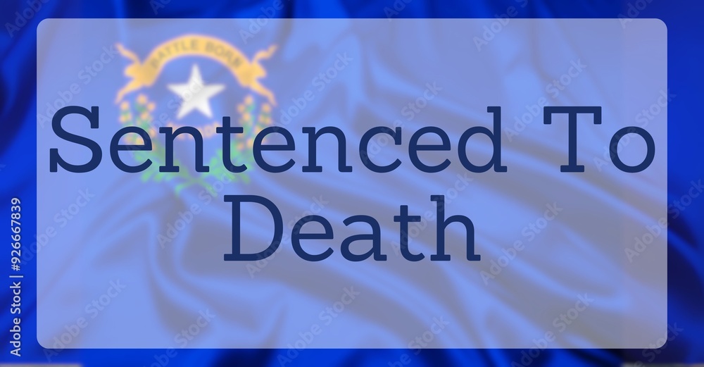 Capital Punishment Over US State Flag Capital Punishment Over US State Flag