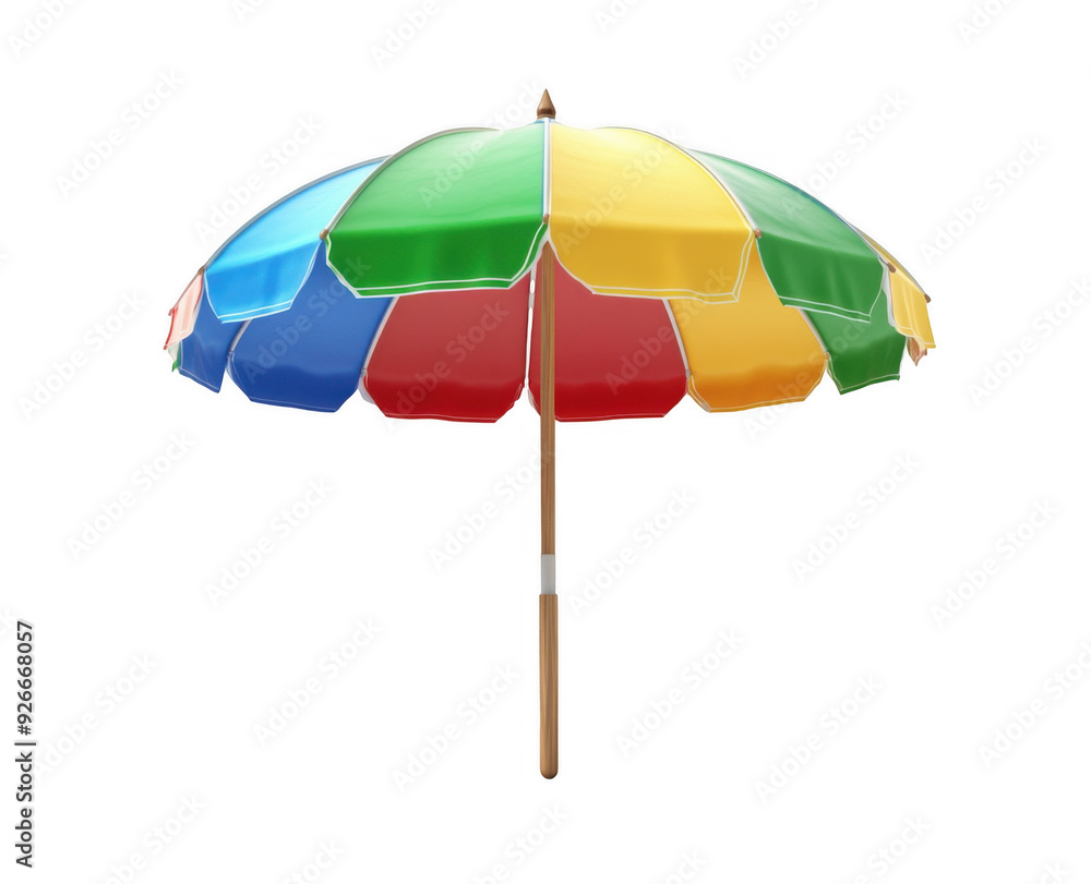 Obraz premium Colorful Beach Umbrella