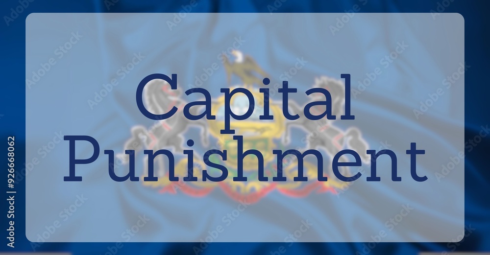 Capital Punishment Over US State Flag Capital Punishment Over US State Flag