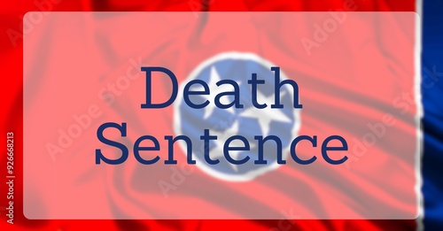 Capital Punishment Over US State Flag