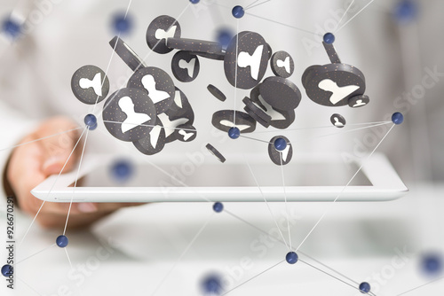 Abstract technology group a...