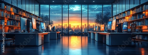 Wallpaper Mural  the concept of document management in a modern office setting, showcasing seamless integration of digital technologies for efficient workflow and collaboration design  Torontodigital.ca