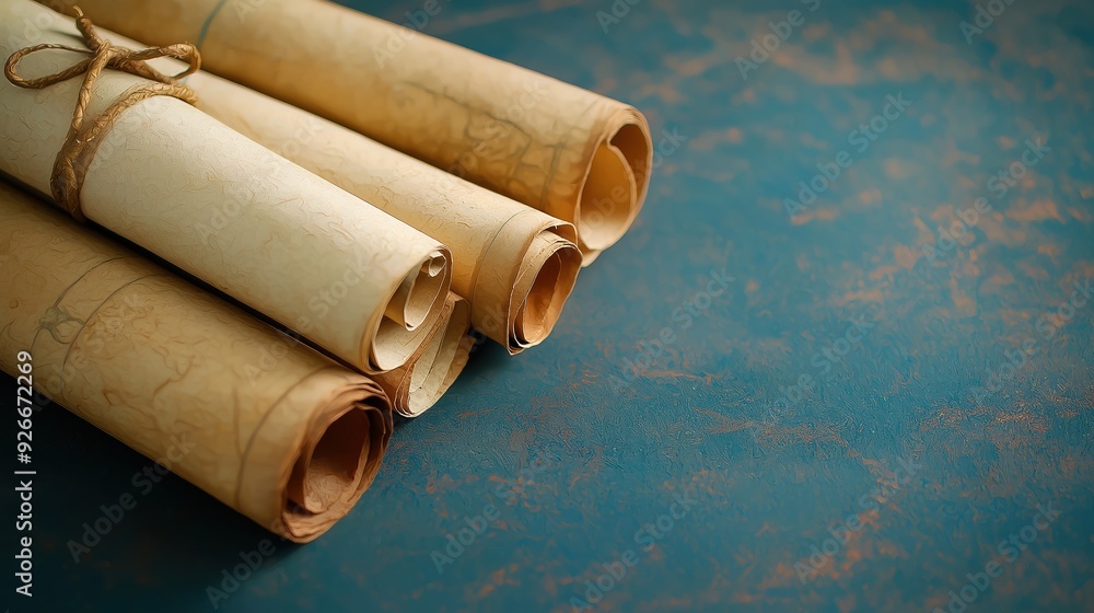 Historical analysis, ancient scrolls with modern interpretations overlayed, deep and rich tones Historical analysis, ancient scrolls with modern interpretations overlayed, deep and rich tones