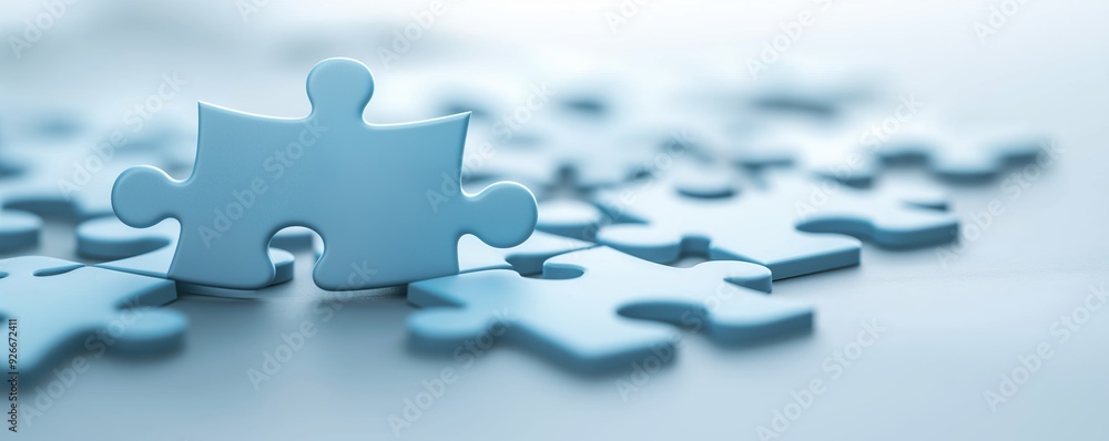 3D puzzle pieces forming a complete data landscape, symbolizing a thorough review and understanding 3D puzzle pieces forming a complete data landscape, symbolizing a thorough review and understanding