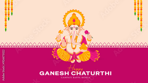Happy Ganesh Chaturthi Social Media Post Template, Web Banner, Greeting Cards,Print,T-Shirts,Posters and Banners
