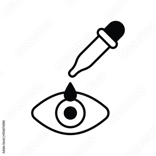 optometrist glyph icon with white background vector stock illustration
