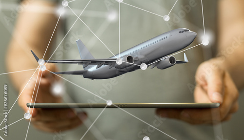 fly Connecting lines and do...