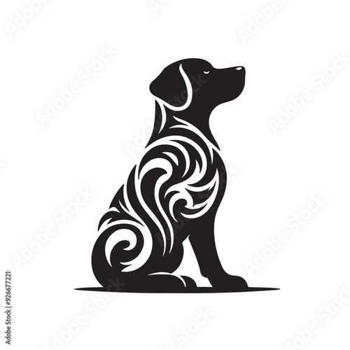 Dog silhouette vector design