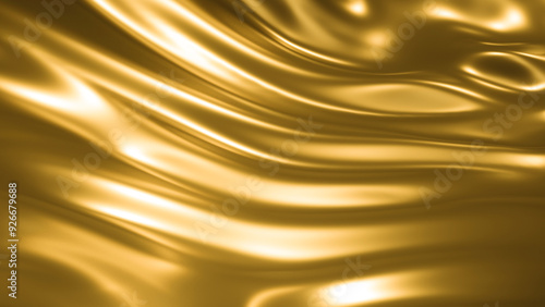 Gold background. Wavy golde...