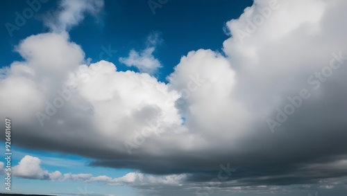 Blue sky with clouds, Generative Ai