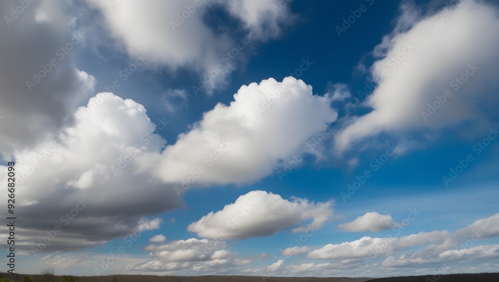 Blue sky with clouds, Generative Ai Blue sky with clouds, Generative Ai