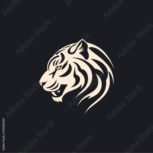 Modern Minimalist Tiger Logo