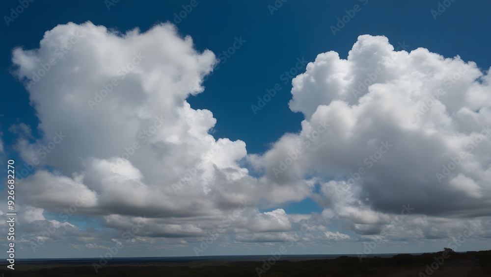 Blue sky with clouds, Generative Ai Blue sky with clouds, Generative Ai