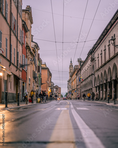Photography city street in Parma Emilia Romagna
