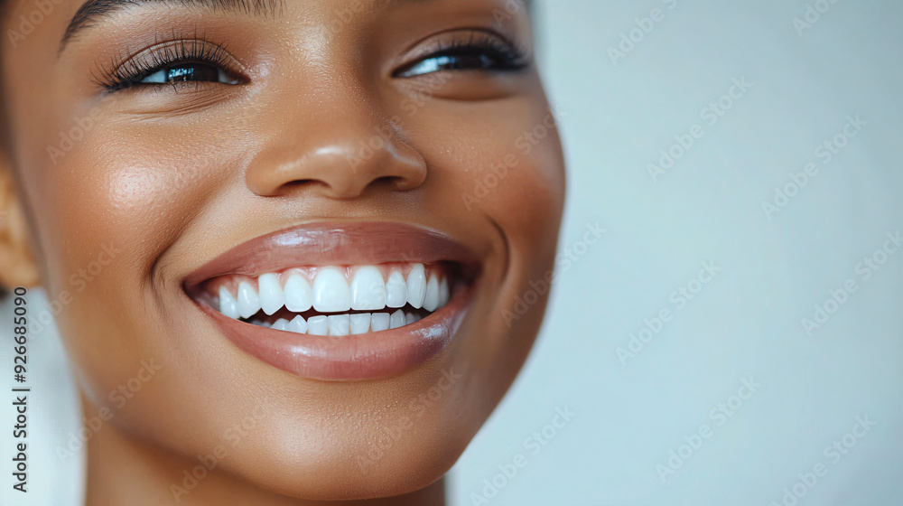 Close-up of a Woman Smiling with White Teeth. Close-up of a Woman Smiling with White Teeth.