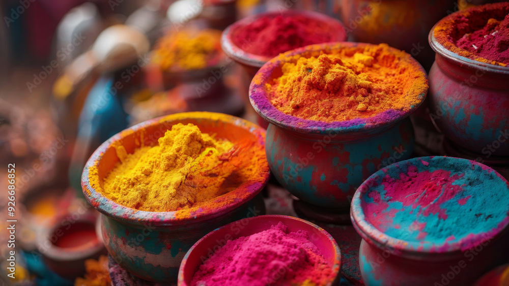 Art projects dedicated to Holi with bright and creative compositions. Art projects dedicated to Holi with bright and creative compositions.