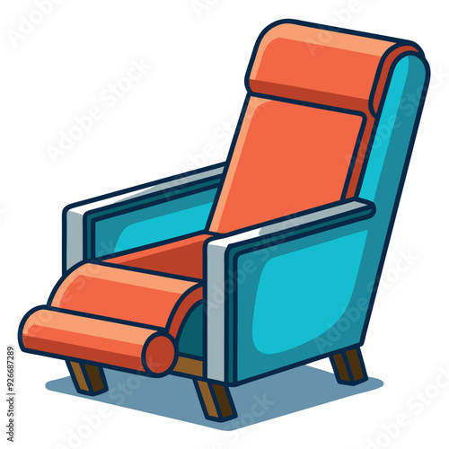 Recliner Clip Art Vector Design Illustration