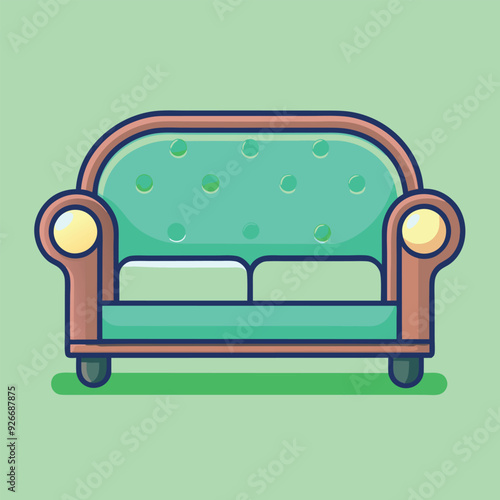Sofa Clip Art Vector Design Illustration