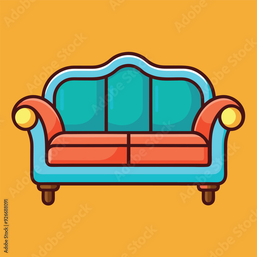 Sofa Clip Art Vector Design Illustration
