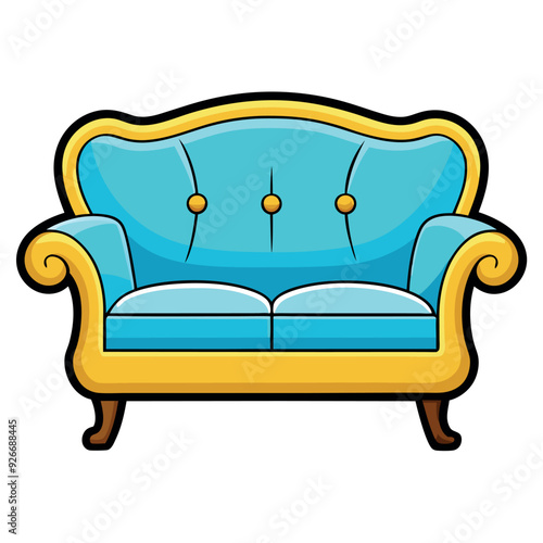 Sofa Clip Art Vector Design Illustration