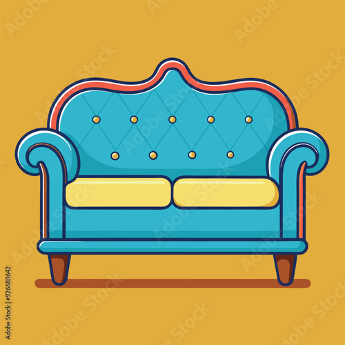 Sofa Clip Art Vector Design Illustration