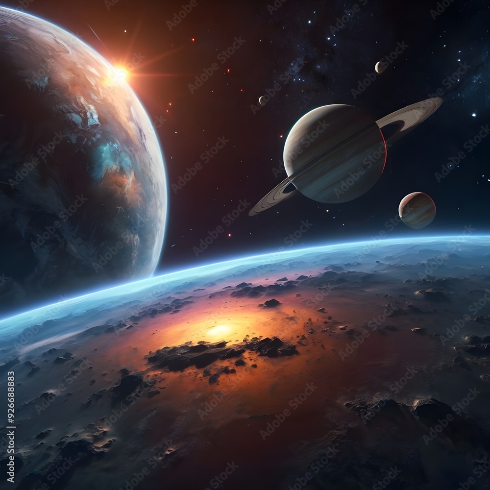 planet in space planet in space