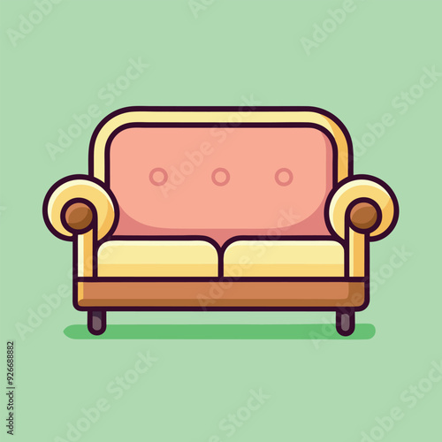 Sofa Clip Art Vector Design Illustration