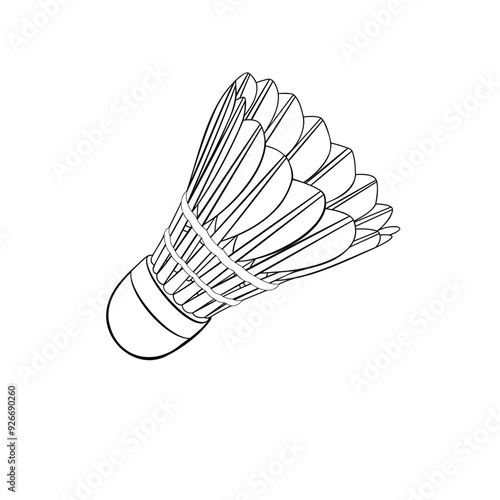 shuttlecock badminton ruffle coloring pages