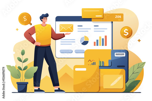  Data Analysis and Business Growth Illustration