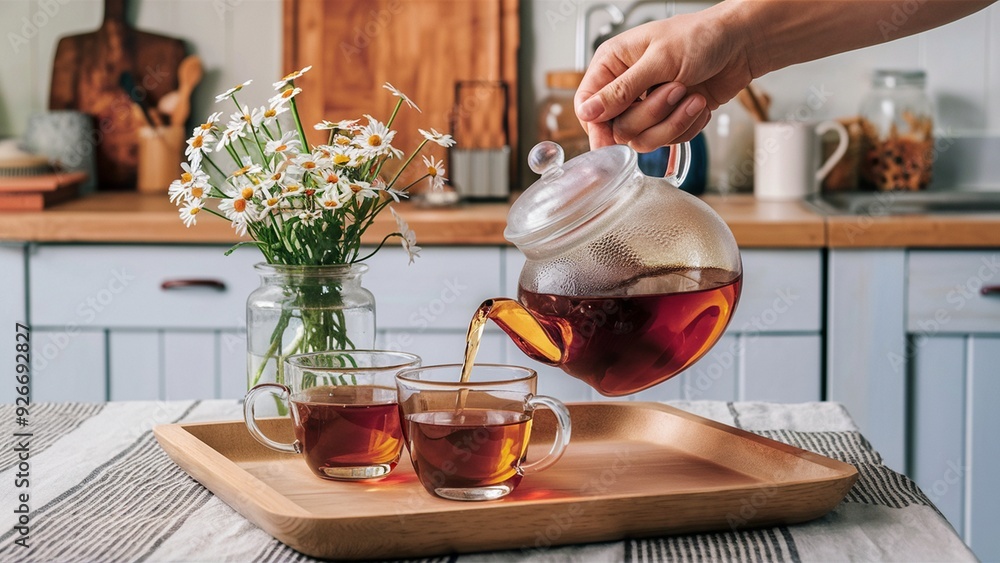 Hand-Pouring Tea in the Kitchen: A Perfect Morning Ritual, The Art of ...