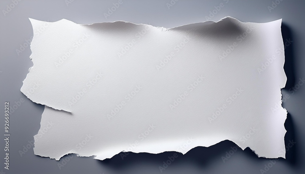 A white sheet of paper with torn edges, blank on all sides, on a clean background. A white sheet of paper with torn edges, blank on all sides, on a clean background.
