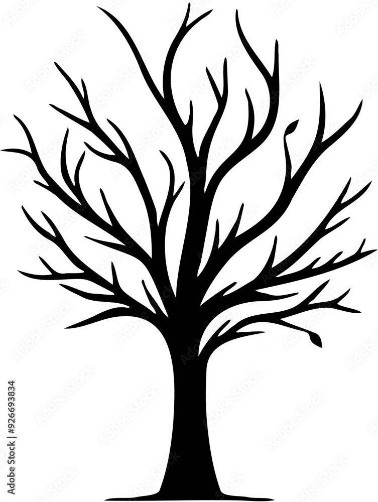 Tree black silhouette clip art. Tree isolated on white background. Tree silhouette vector. Simple Tree icon vector Tree black silhouette clip art. Tree isolated on white background. Tree silhouette vector. Simple Tree icon vector