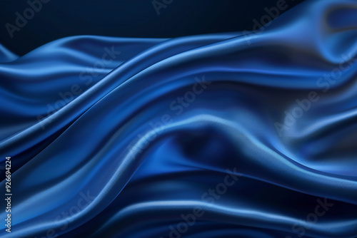 Wallpaper Mural Blue Satin Fabric with Smooth Texture and Rich Folds for an Elegant and Luxurious Design Background Torontodigital.ca