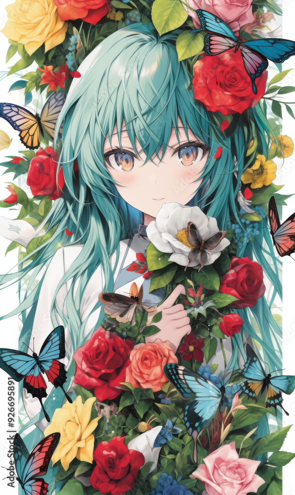 Anime art style cinematic photo of a young woman Anime art style cinematic photo of a young woman