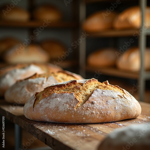 loaf of bread on wooden table