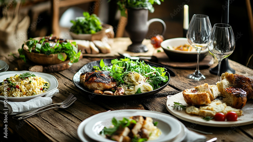 Rustic homemade breakfast with fried eggs in a cast iron skillet. Rustic homemade breakfast with fried eggs in a cast iron skillet.