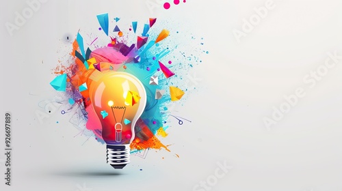 Abstract 3D style. Conceptual framework for World Day of Education, Knowledge, Learning and Philosophy with space for text or promotional content.