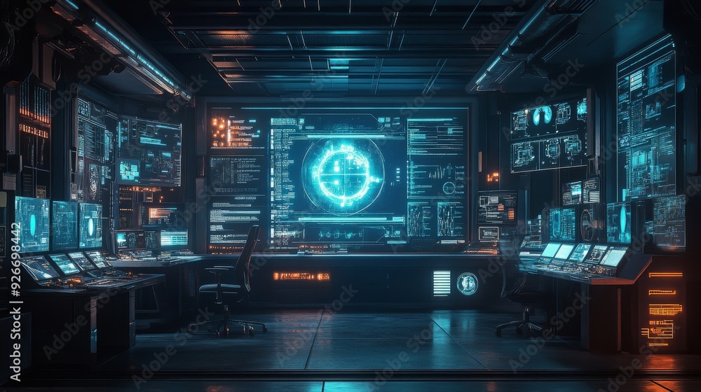 Futuristic Workspace with AI Collaboration Tools: Workspaces equipped with AI tools for better collaboration. Futuristic Workspace with AI Collaboration Tools: Workspaces equipped with AI tools for better collaboration.