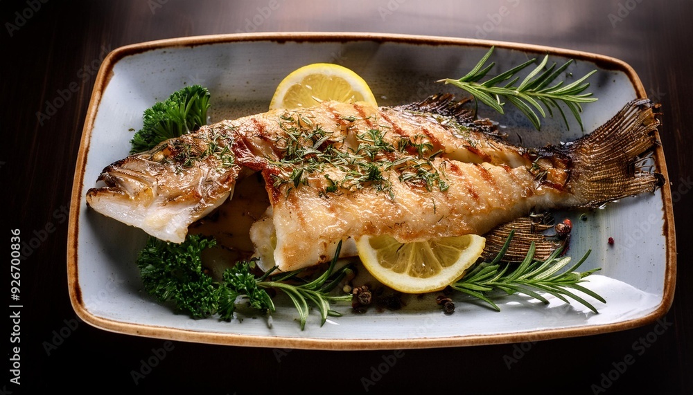 Grilled Cod Fish with Herbs and Spices Grilled Cod Fish with Herbs and Spices