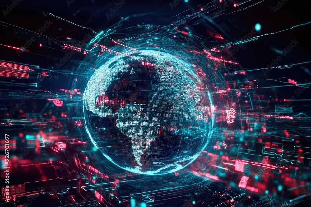 Connected World with Futuristic 5G Technology Connected World with Futuristic 5G Technology
