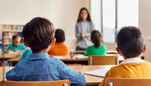 Hispanic children in classroom