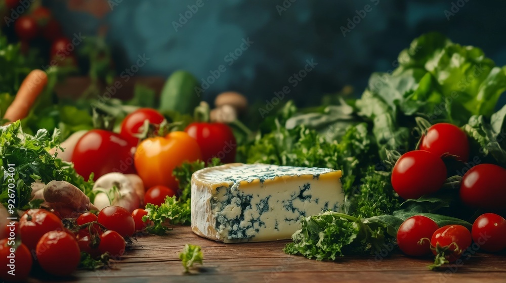 Veggie delight, blue cheese, table Veggie delight, blue cheese, table