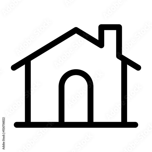 Home icon in thin line style vector illustration graphic design