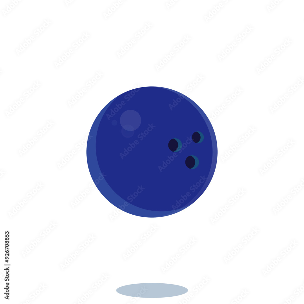 Dark Blue Bowling Ball With Shadow Dark Blue Bowling Ball With Shadow
