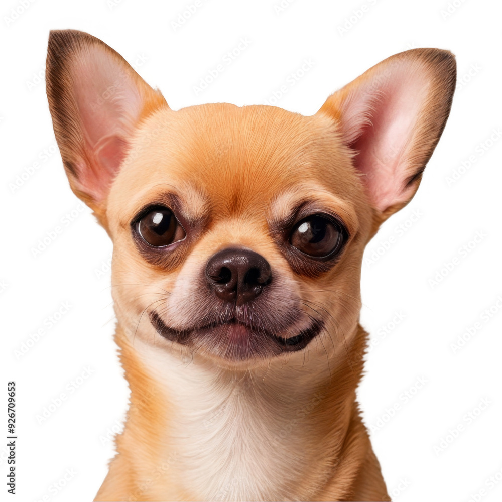 Chihuahua dog headshot on transparent background Chihuahua dog headshot on transparent background