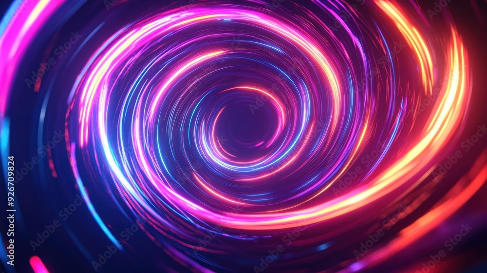 Abstract Neon Light Swirl Abstract Neon Light Swirl