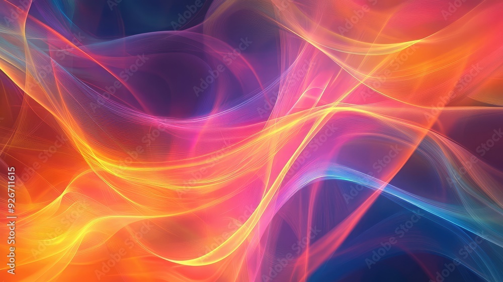 Dynamic and colorful intersecting lines creating a smooth, fluid abstract background. Dynamic and colorful intersecting lines creating a smooth, fluid abstract background.