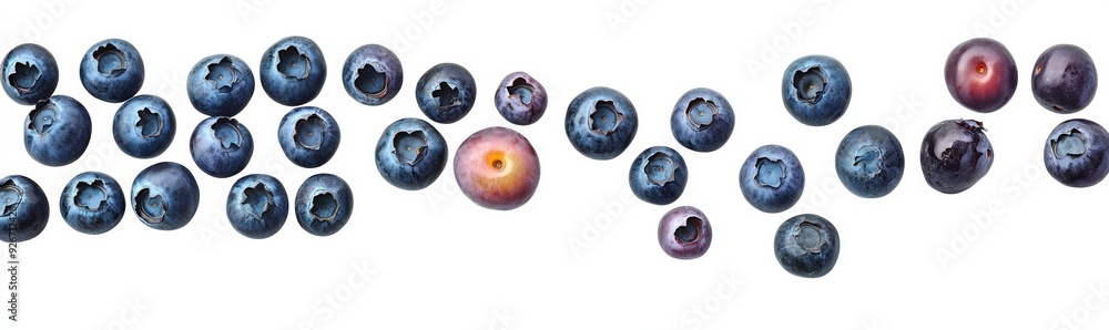 Blueberries arranged in an artistic pattern