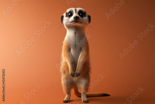 Wallpaper Mural A curious meerkat standing upright, looking directly at the camera. Torontodigital.ca