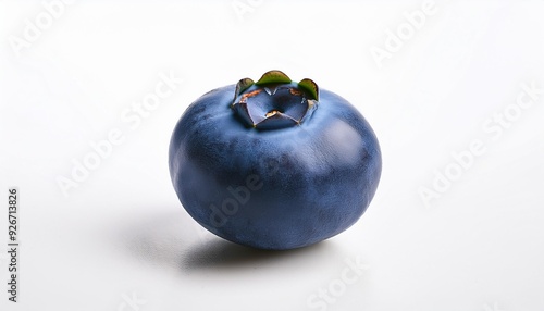 On a white BackgroundSingle blueberry on white background photo